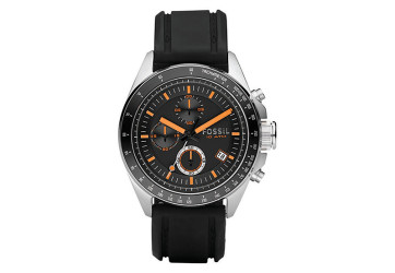 Correa de reloj Fossil CH2647 Silicona Negro 22mm